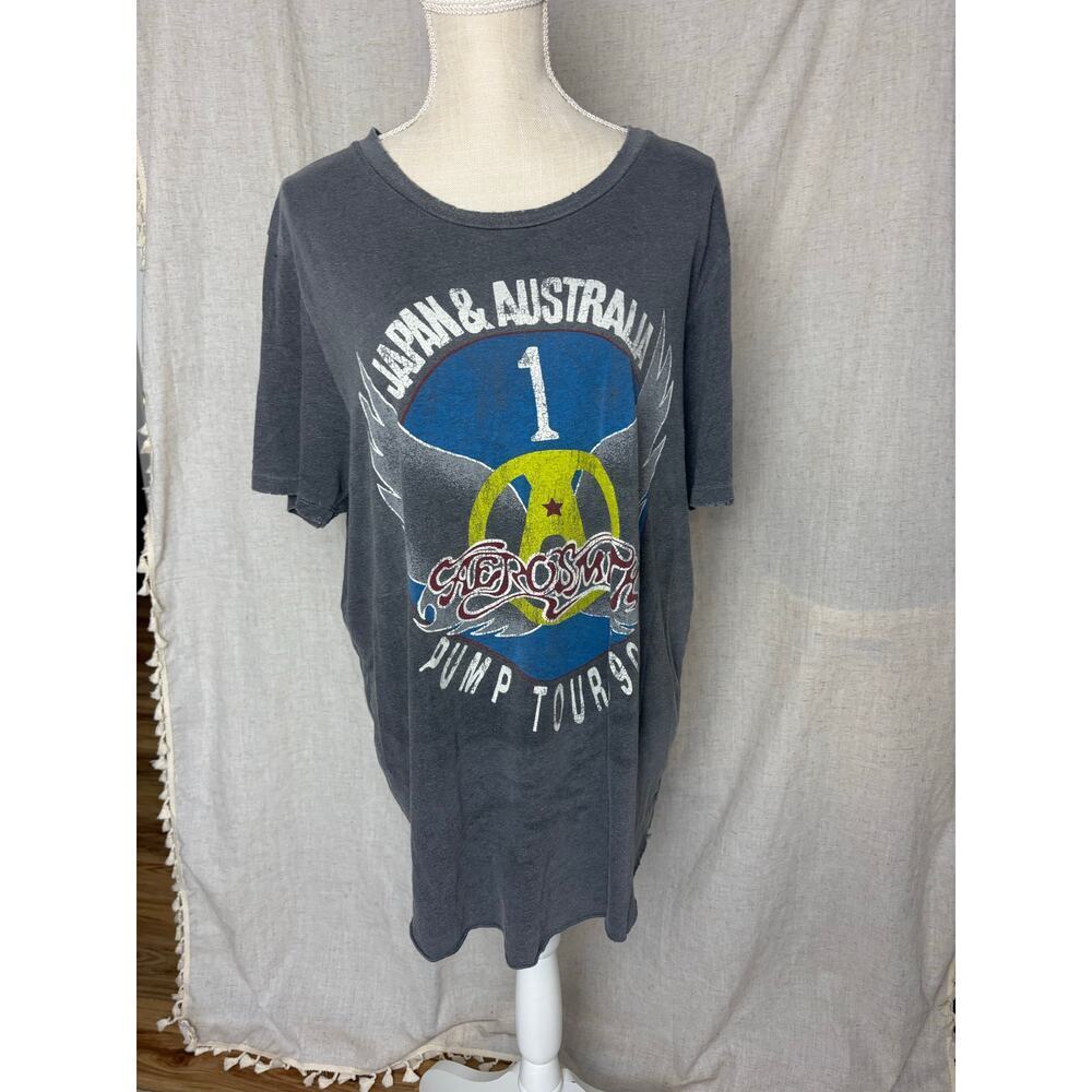 Junk Food Aerosmith Japan & Australia Pump Tour Band Graphic Tee Size XL